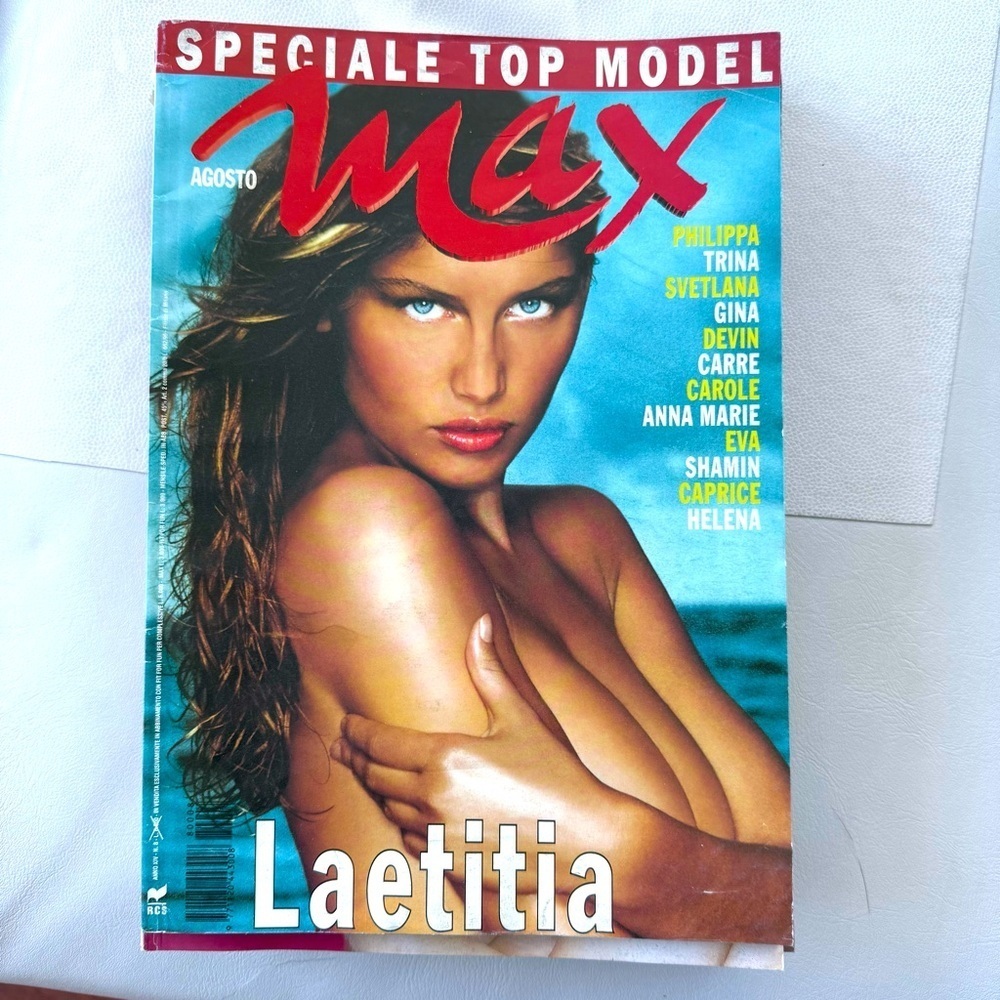 MAX Italia Top Model August 1998 Otis Devin Eva Gina Anna Philippa Helena